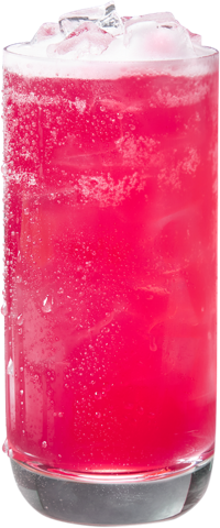 Dragonfruit Fusion — Berries and tropical dragon fruit in zesty lemonade. Comes out ruby pink.